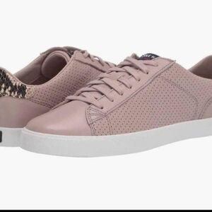 Mauve colored leather sneakers. Size 7 1/2.